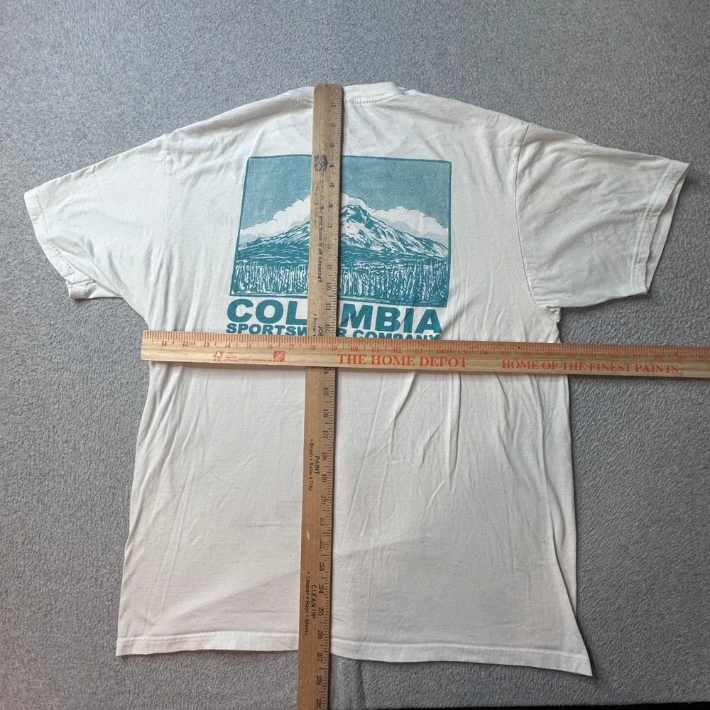 Columbia T-Shirt Mens L White Mountain Graphic Short Sleeve Outdoor Gorpcore - Picture 6 of 9